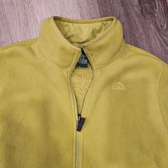 L.l.bean Youth Size XL 18 age zip up Jacket Fleece green - Picture 11 of 12
